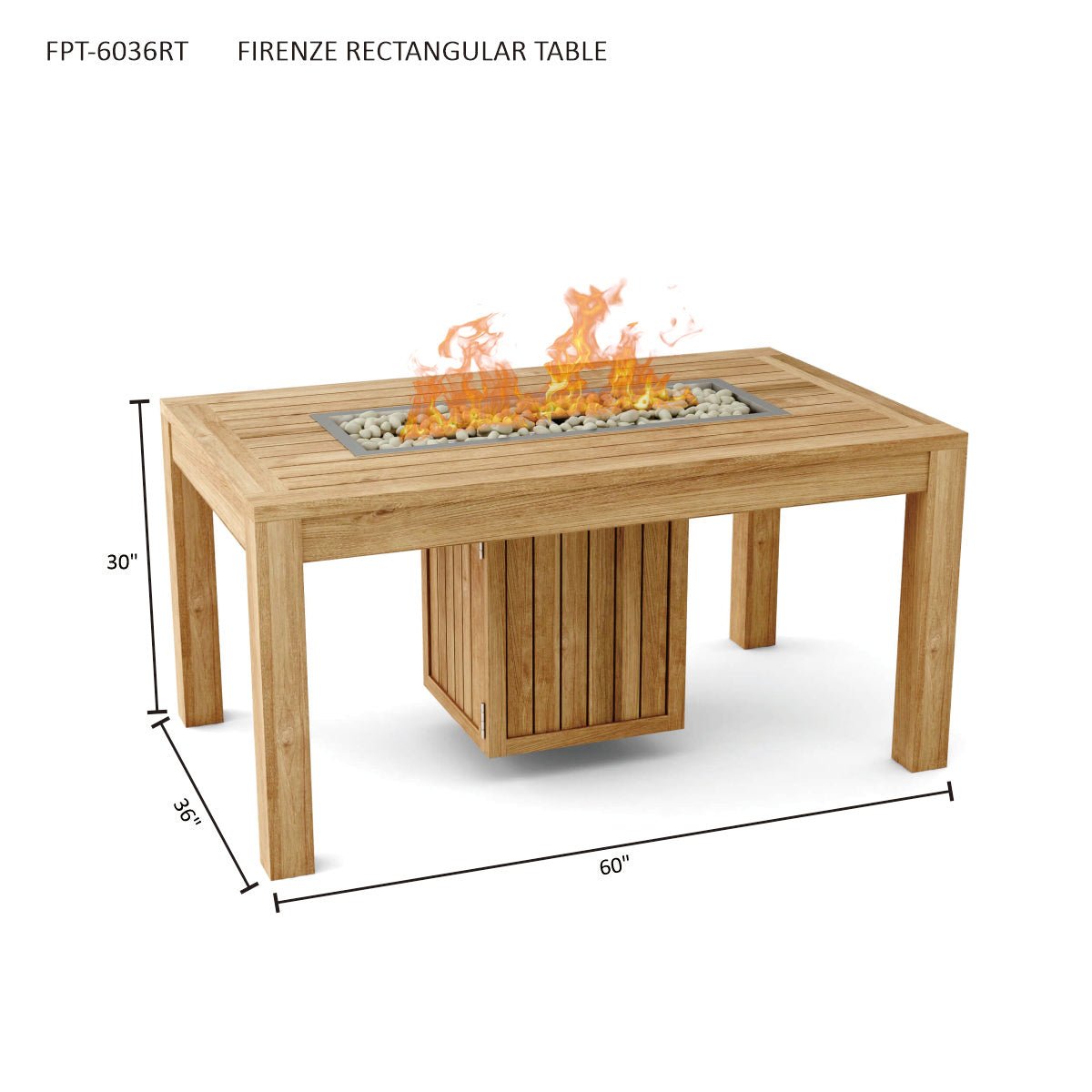 FIRENZE RECTANGULAR TABLE - Clinch River Fishing USA