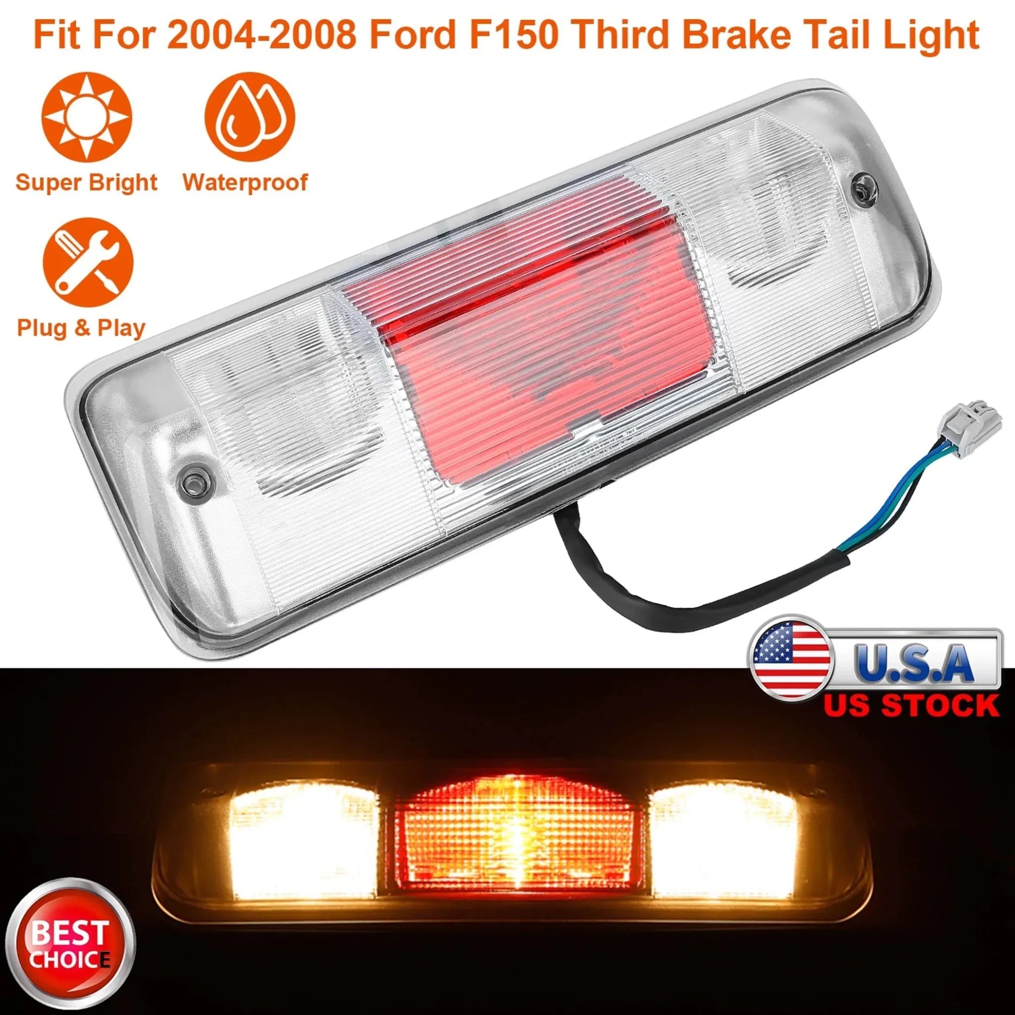 Fit For 2004-2008 Ford F150 Third Brake Tail Light - Clinch River Fishing USA