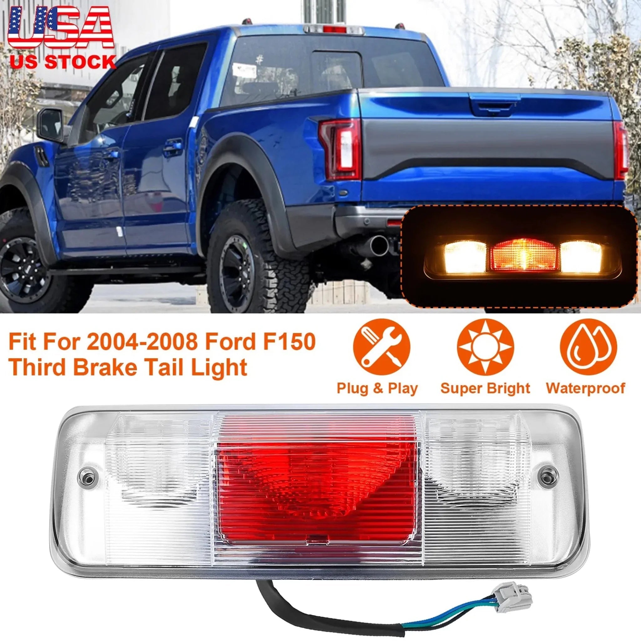 Fit For 2004-2008 Ford F150 Third Brake Tail Light - Clinch River Fishing USA