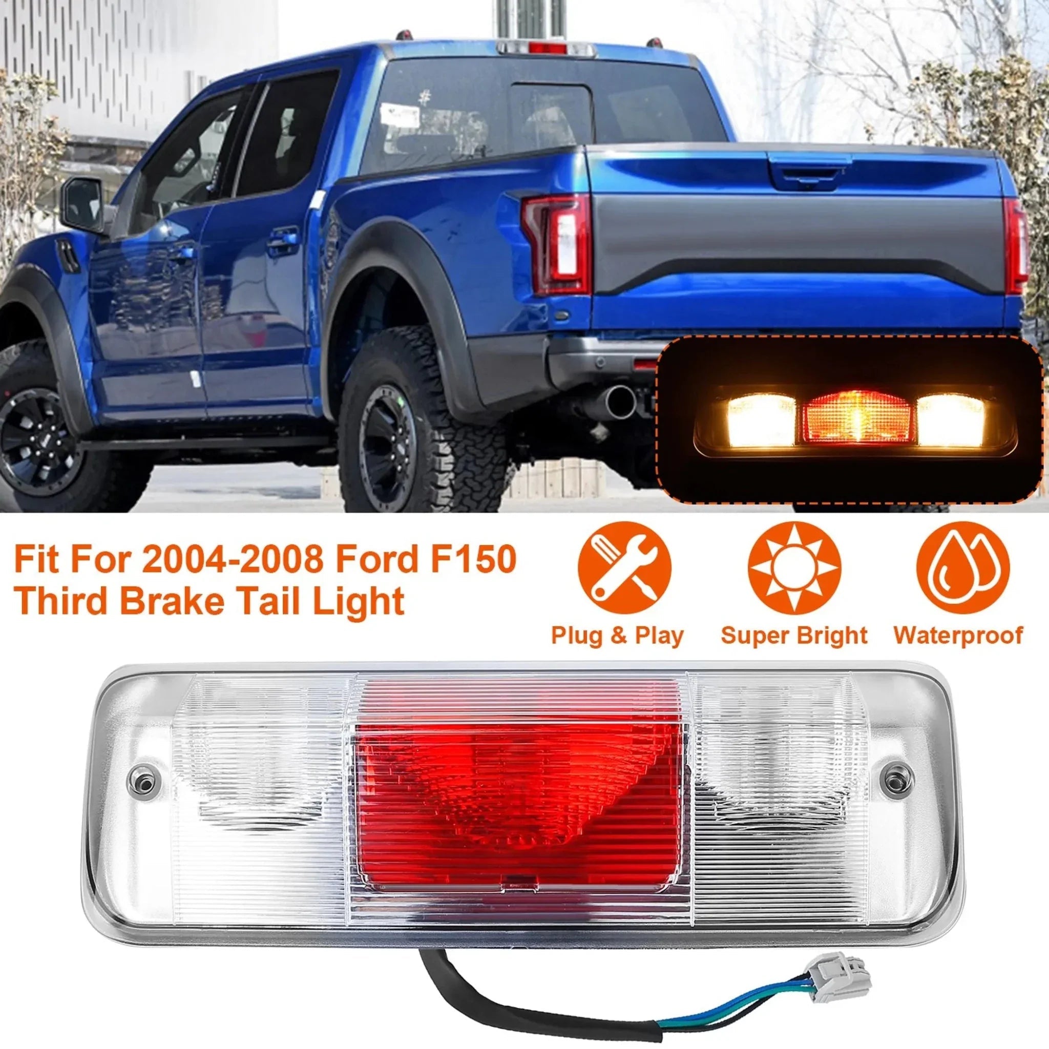 Fit For 2004-2008 Ford F150 Third Brake Tail Light - Clinch River Fishing USA