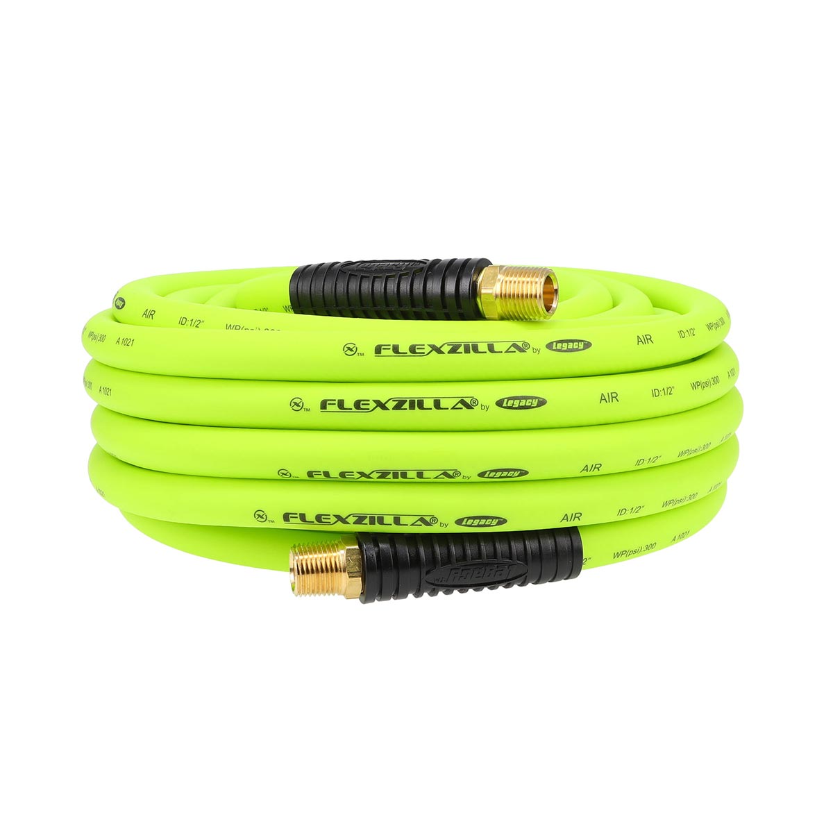 Flexzilla Heavy Duty Lightweight Air Hose 1/2" x 50' - 1/2" MNPT Fittings - Clinch River Fishing USA