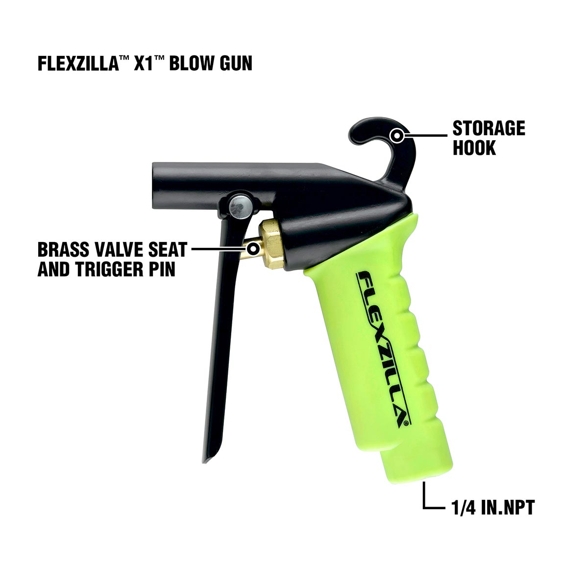 Flexzilla X1Gäó Blow Gun Kit ZillaGreen (10-Piece) - Clinch River Fishing USA