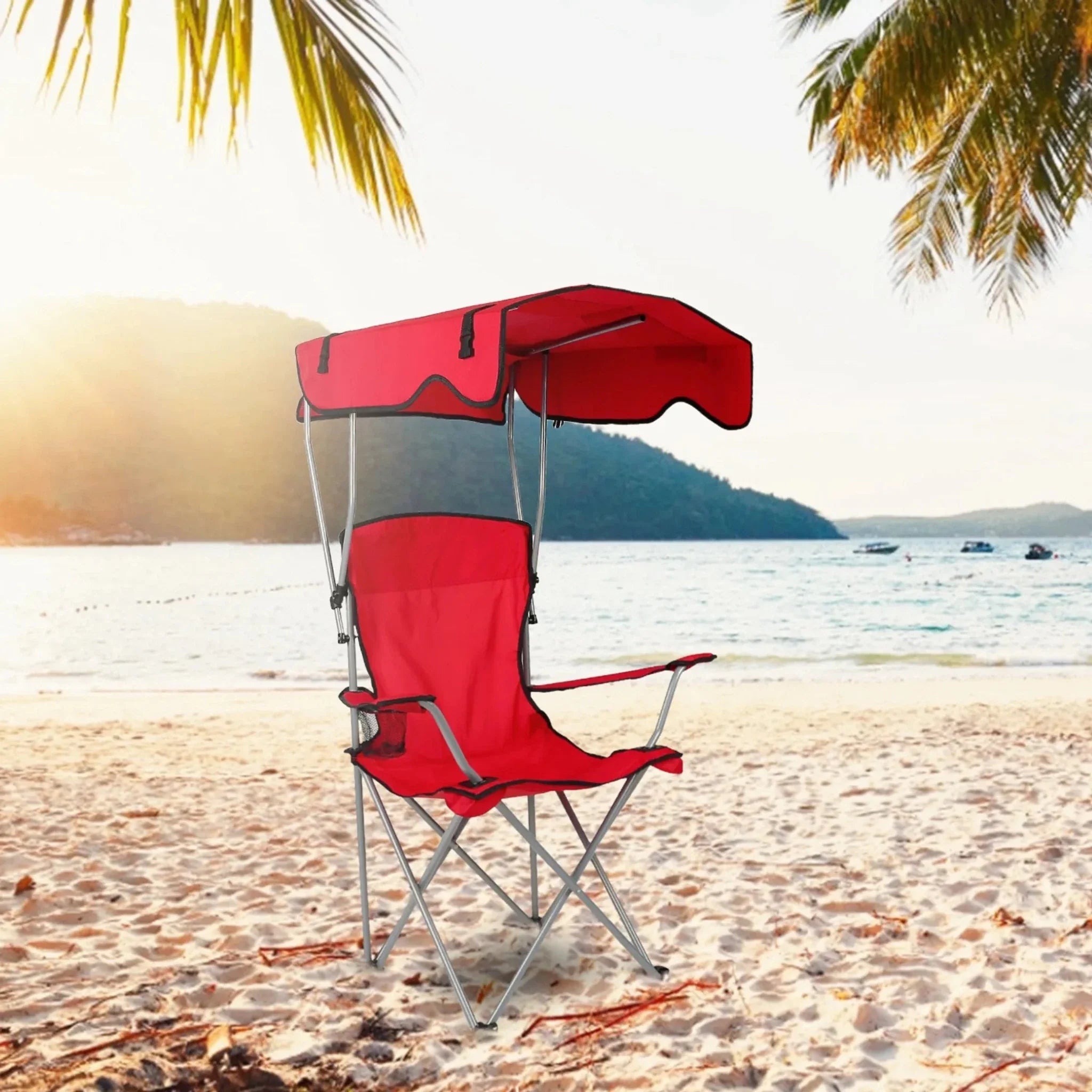 Foldable Beach Canopy Chair - Clinch River Fishing USA