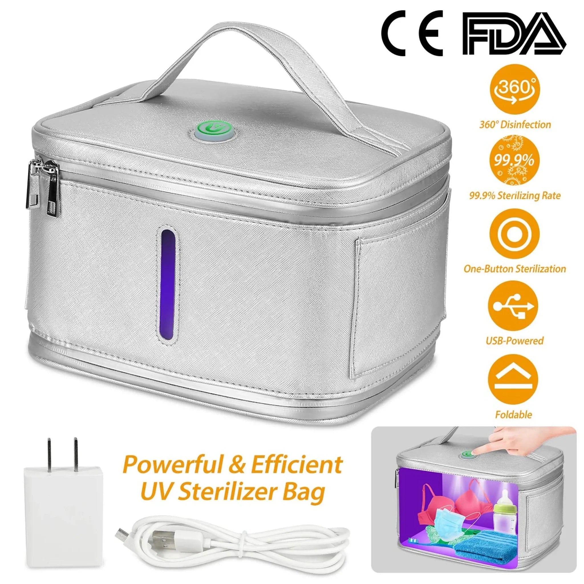 Foldable UV Disinfection Bag - Clinch River Fishing USA