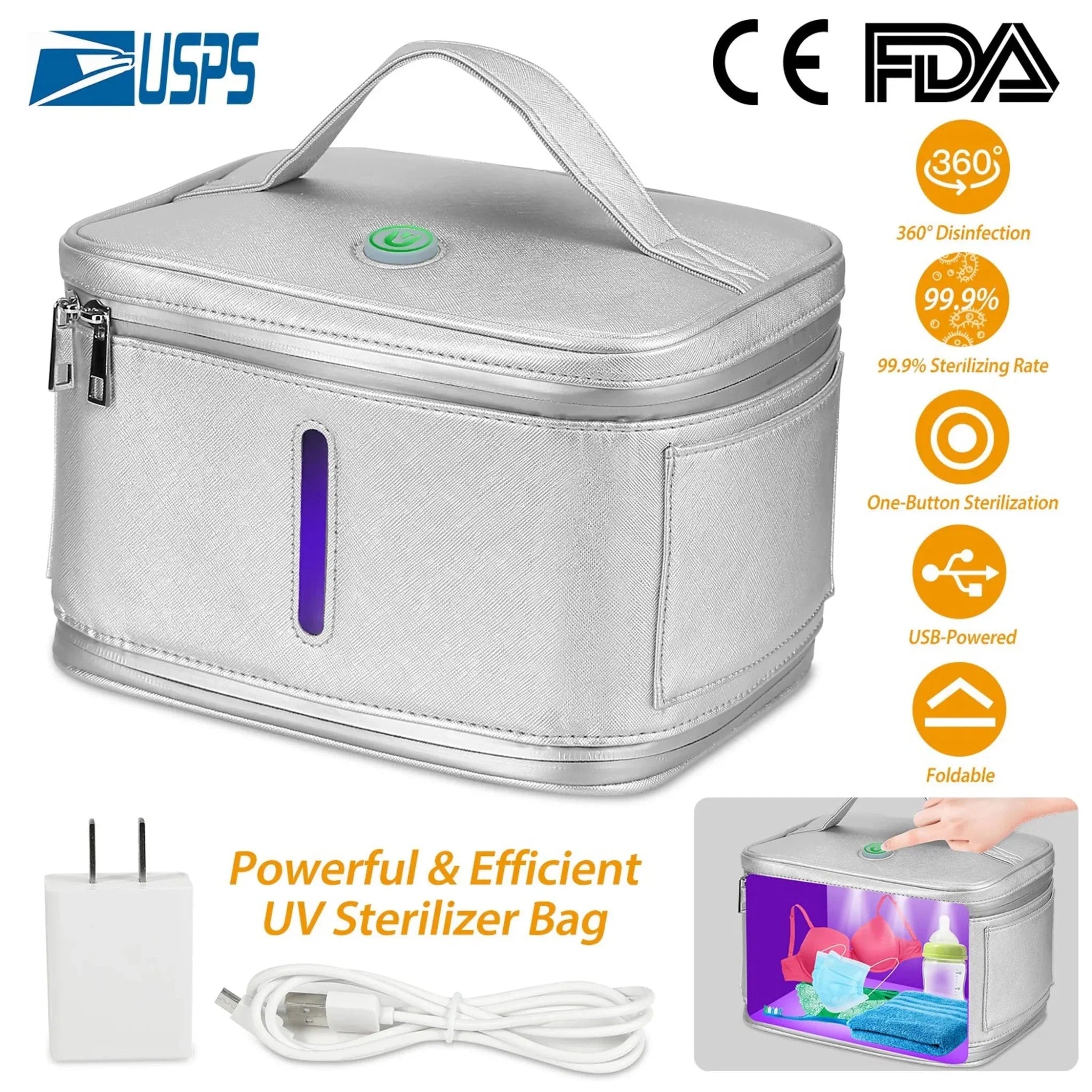 Foldable UV Disinfection Bag - Clinch River Fishing USA