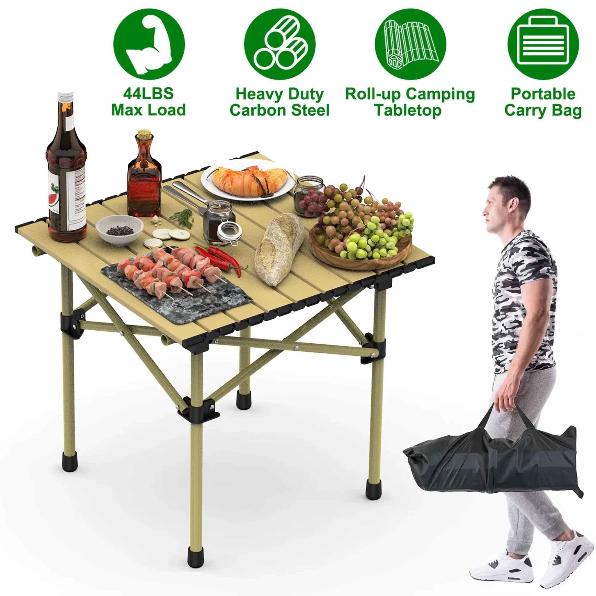 Folding Camping Table - Clinch River Fishing USA