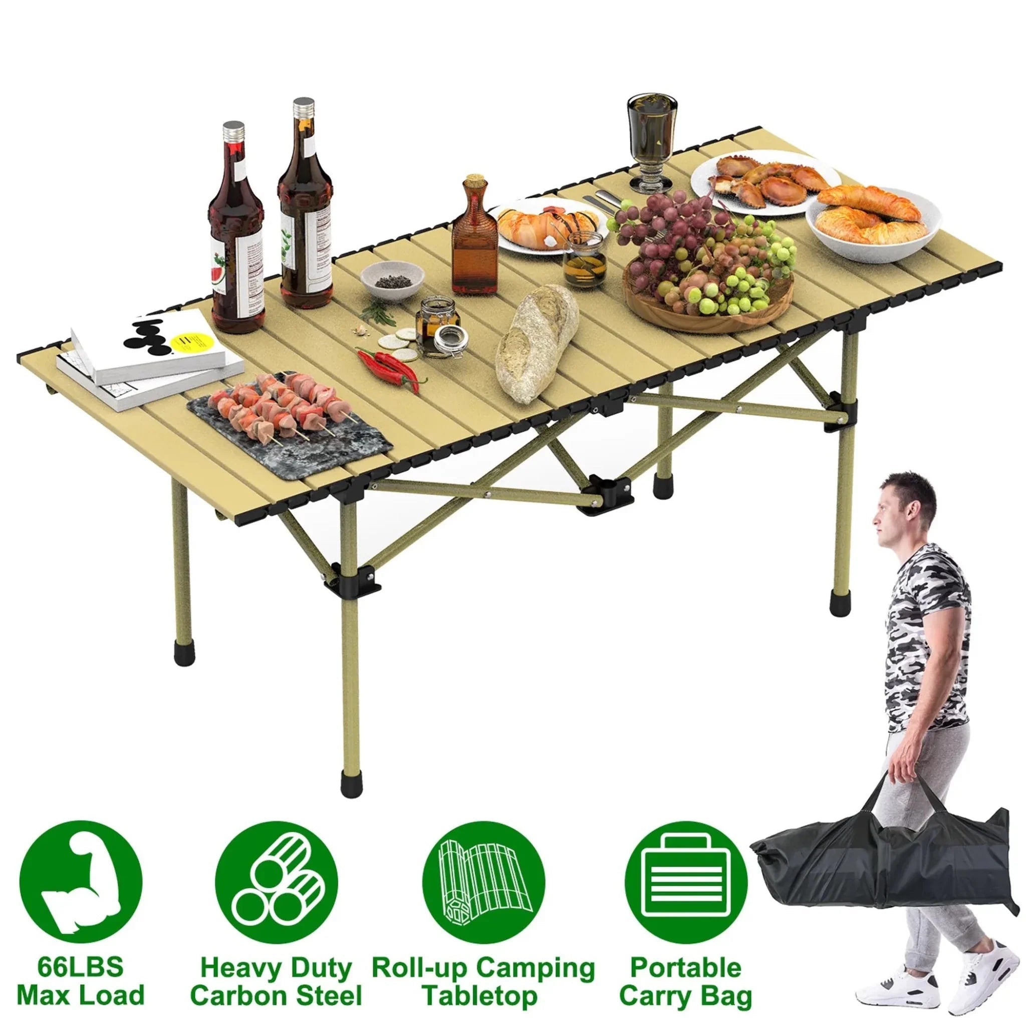 Folding Camping Table - Clinch River Fishing USA