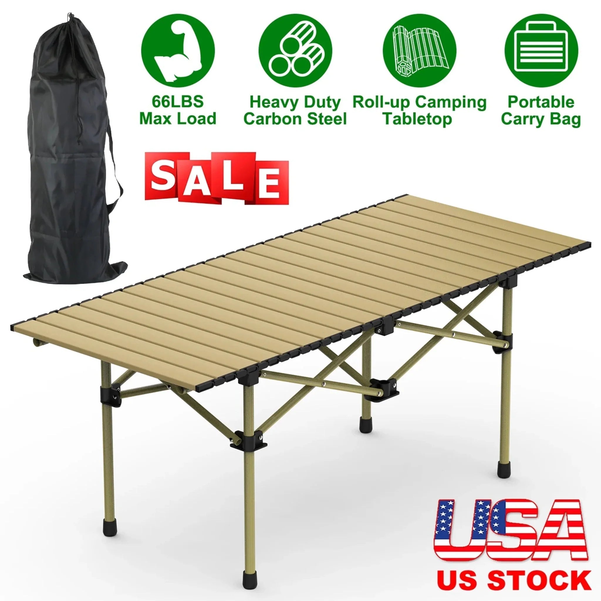 Folding Camping Table - Clinch River Fishing USA