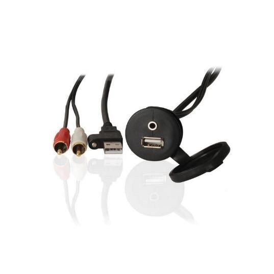 FUSION MS-CBUSB3.5, Panel Mount USB & 3.5mm AUX Connector | 010-12381-00 - Clinch River Fishing USA