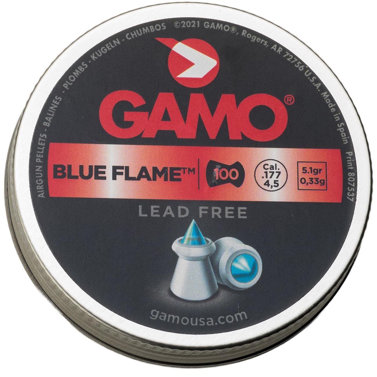 Gamo .177cal "Blue Flame" PBA Pellets - 5.4 Grain (100 Count) - Clinch River Fishing USA