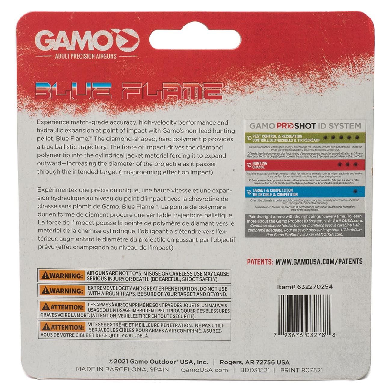 Gamo .177cal "Blue Flame" PBA Pellets - 5.4 Grain (100 Count) - Clinch River Fishing USA