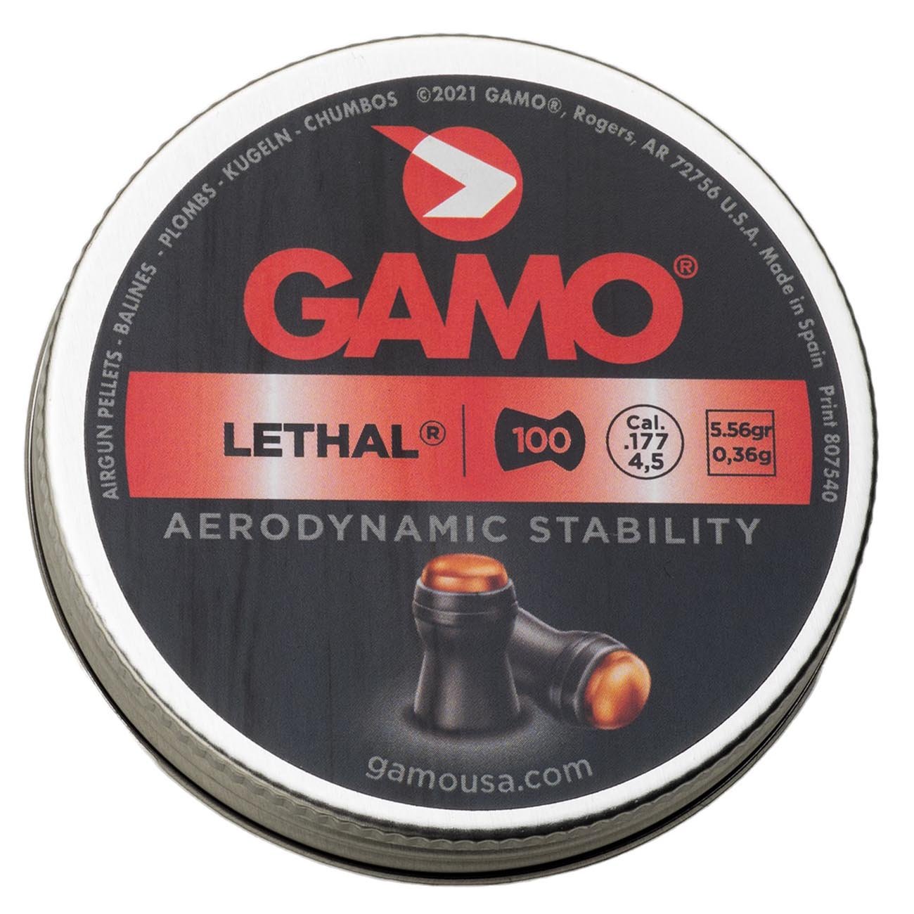 Gamo .177cal "Lethal" Steel Domed Pellets - 5.56 Grain (100 Count) - Clinch River Fishing USA