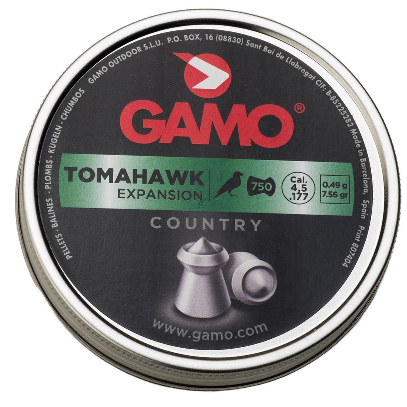 Gamo .177cal Pointed Hollow Point Lead Pellets - 7.56 Grain (750 Count) - Clinch River Fishing USA