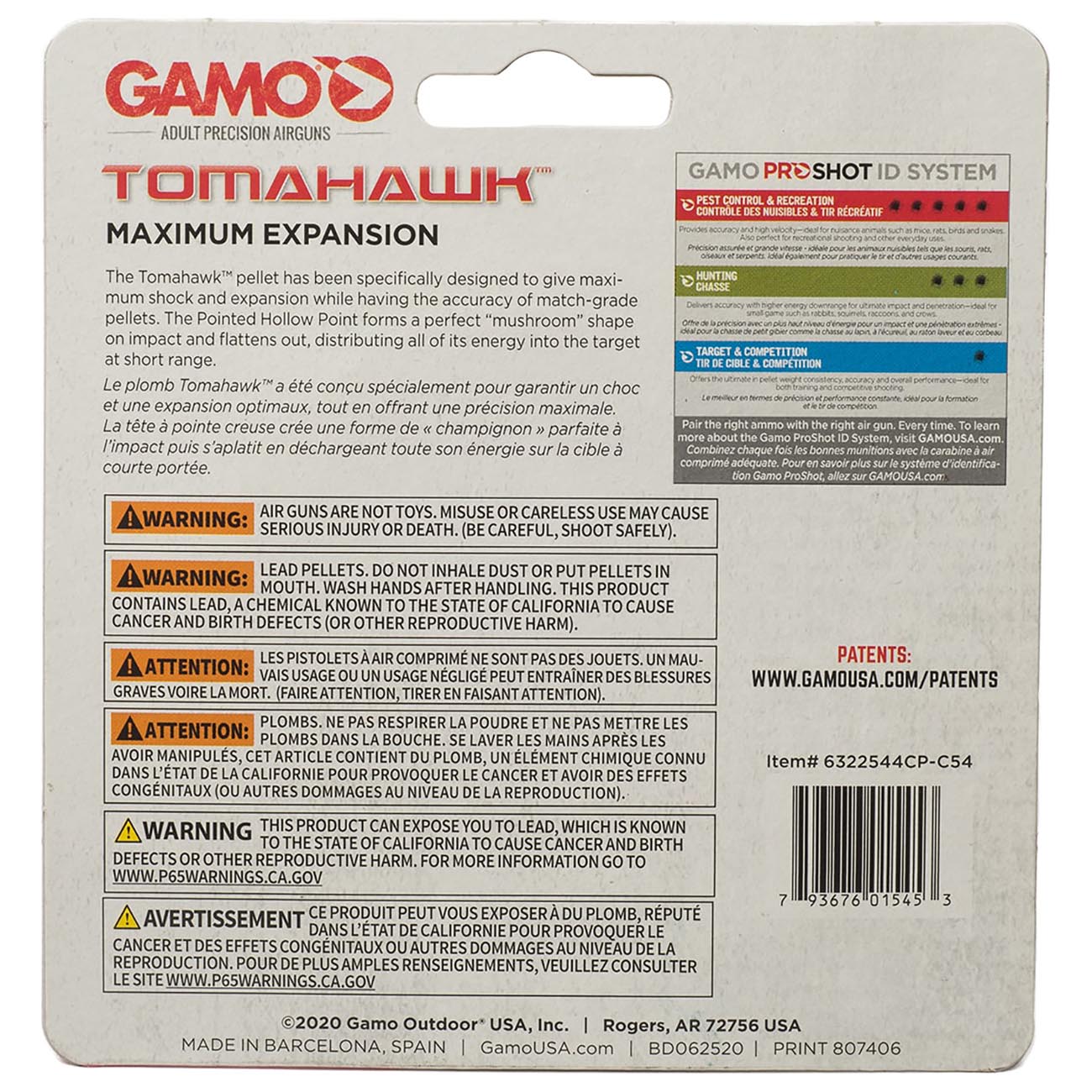 Gamo .177cal Pointed Hollow Point Lead Pellets - 7.56 Grain (750 Count) - Clinch River Fishing USA
