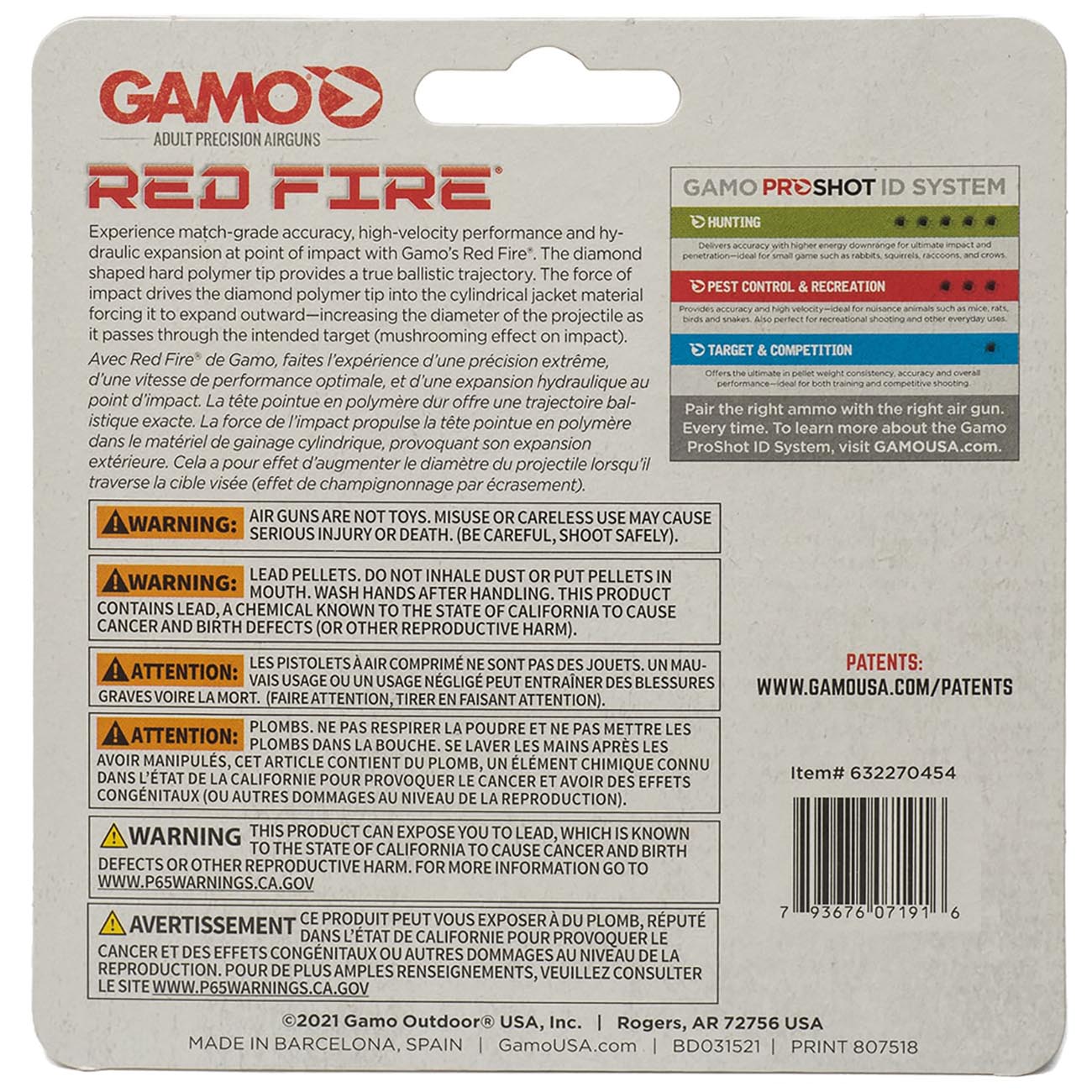 Gamo .22cal GÇ£Red FireGÇ¥ Pellets - 15.4 Grain (125 Count) - Clinch River Fishing USA