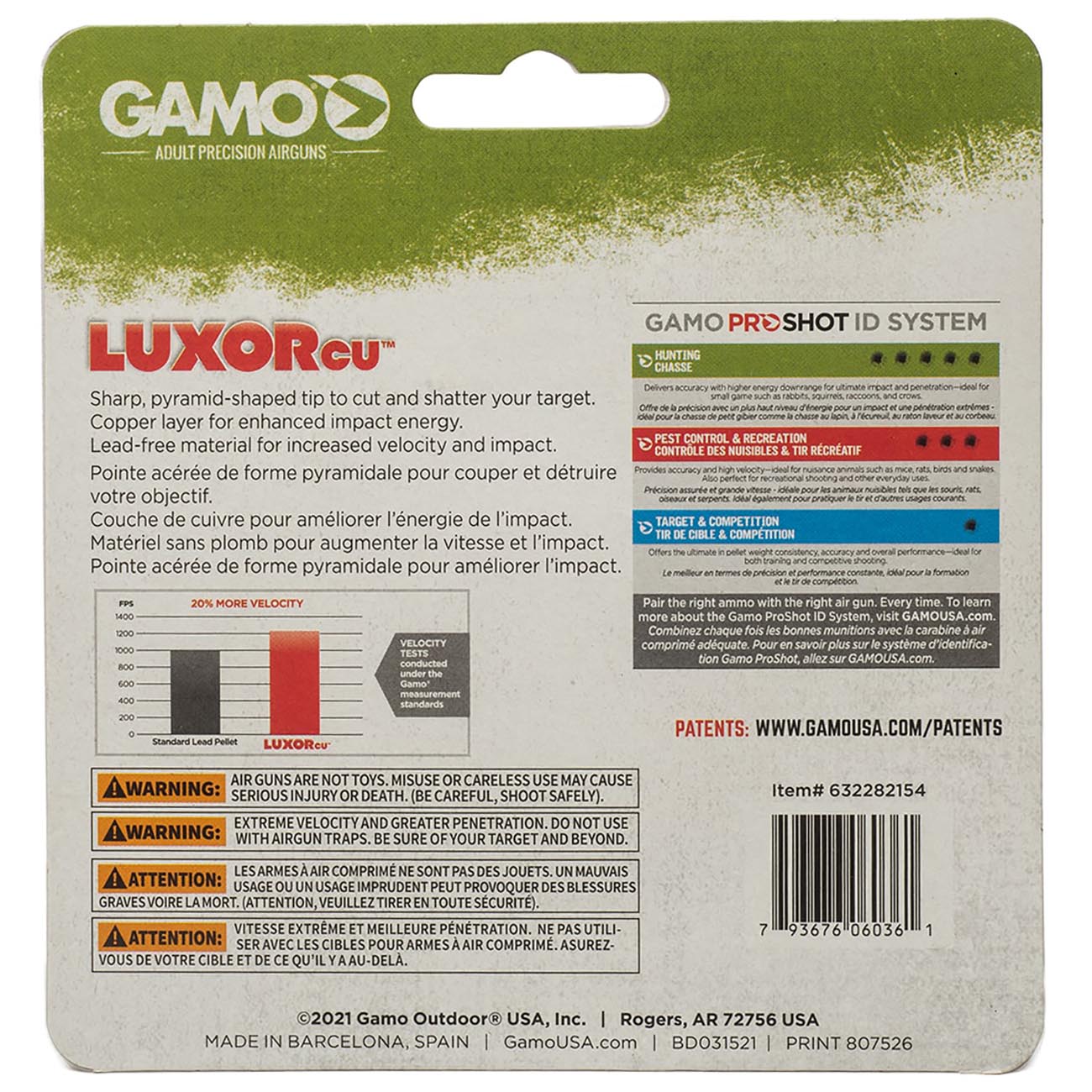 Gamo .22cal "Luxor Hunting" Pellets - 9.9 Grain (100 Count) - Clinch River Fishing USA