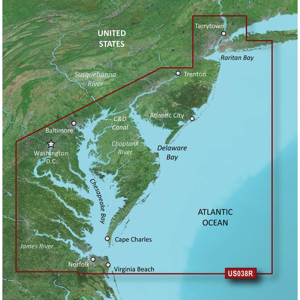 Garmin BlueChart® g3 Vision® HD - VUS038R - New York - Chesapeake - microSD™/SD™ - Clinch River Fishing USA