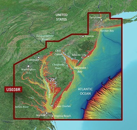 Garmin VUS038R G3 Vision New York To Chesapeake - Clinch River Fishing USA