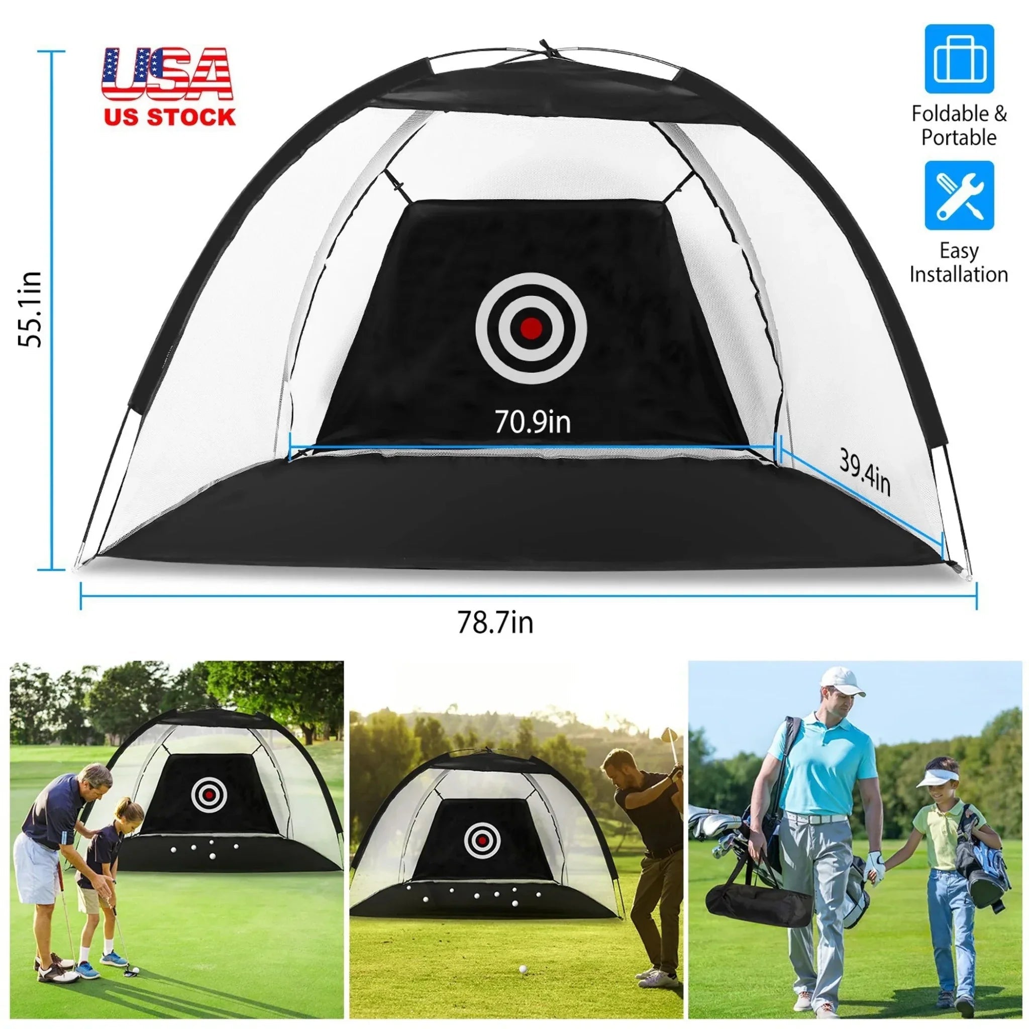 Golf Net Golf Training Aids Practice Nets Driving Hitting Nets - Clinch River Fishing USA