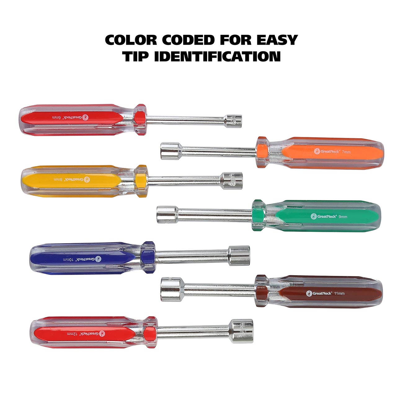 GreatNeck Metric Nutdriver Set (7-Piece Set) - Clinch River Fishing USA