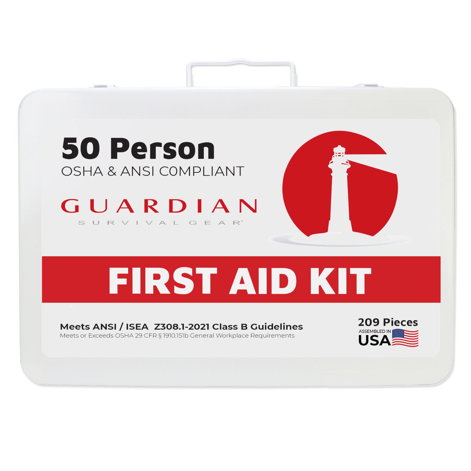 Guardian 25 - 50 Person First Aid Kit - Metal - Clinch River Fishing USA