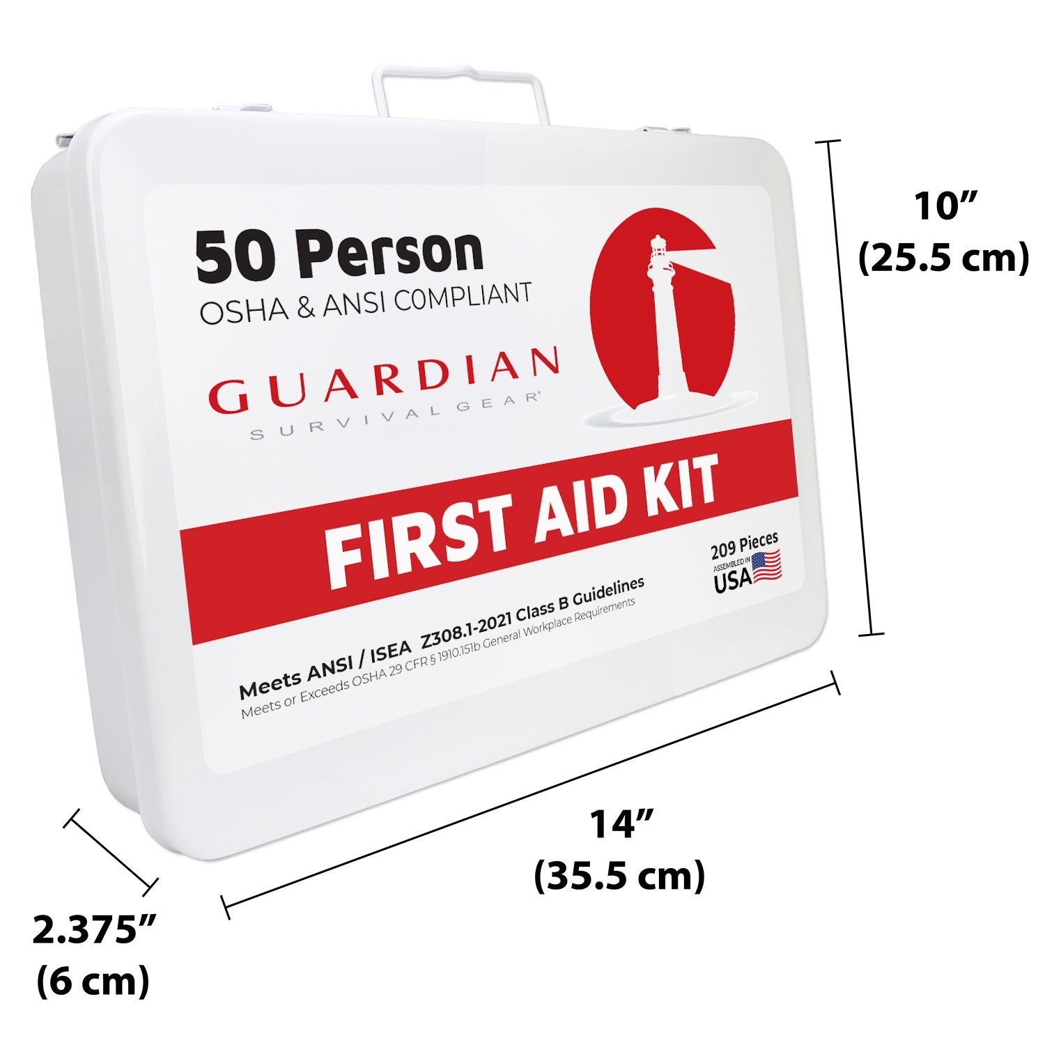 Guardian 25 - 50 Person First Aid Kit - Metal - Clinch River Fishing USA