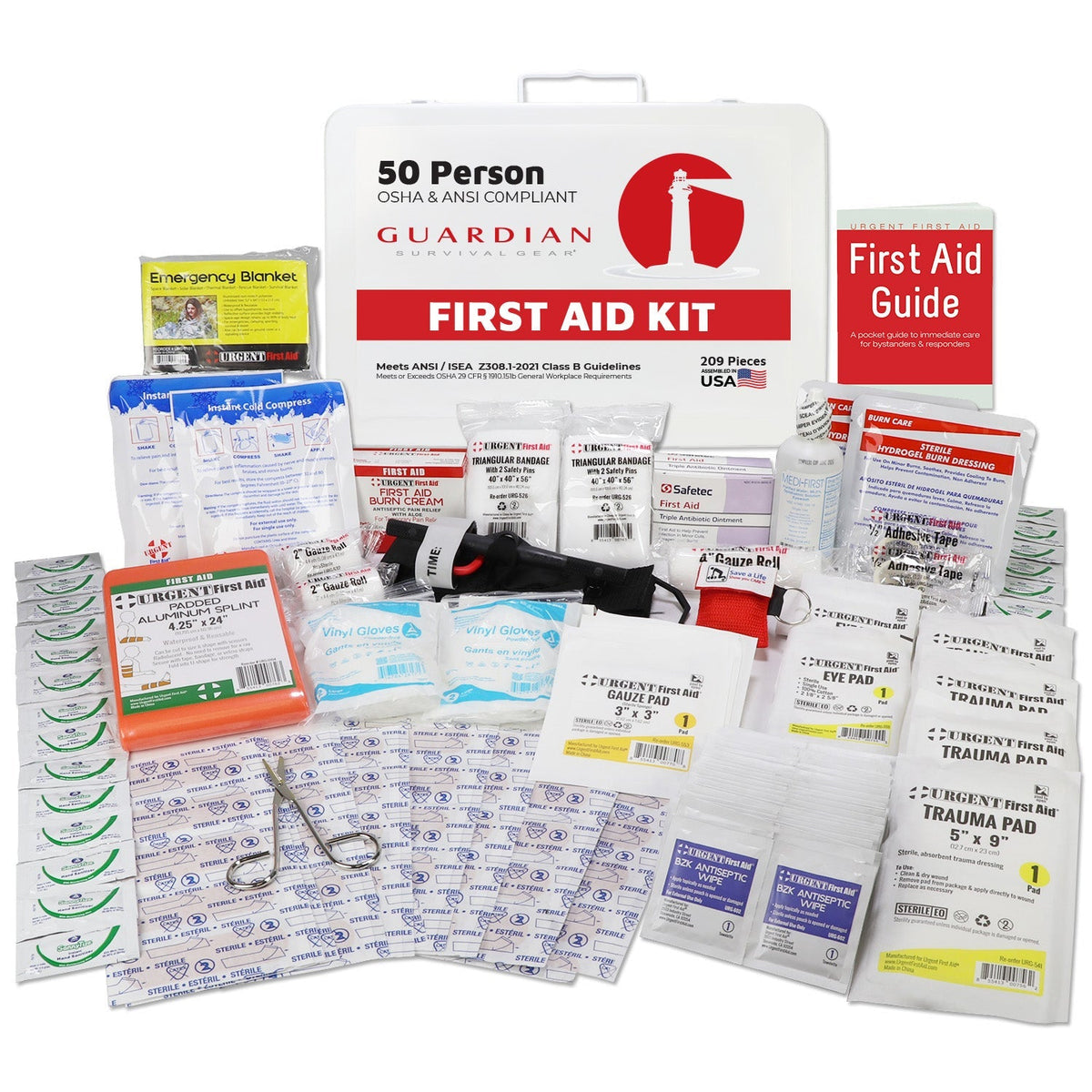 Guardian 25 - 50 Person First Aid Kit - Metal - Clinch River Fishing USA