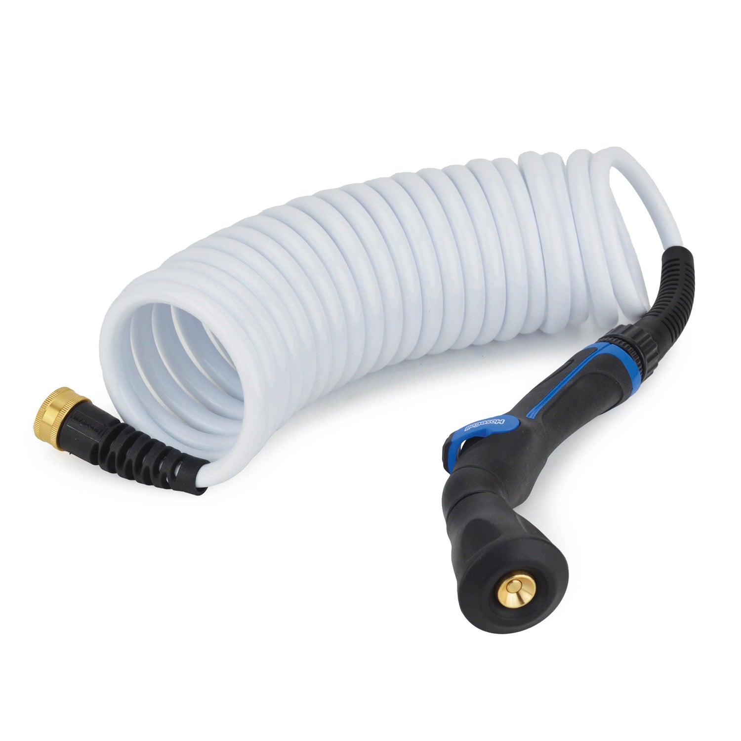 HoseCoil Skipper Spray System with 20ft White 3/8in Hose Boat Bumper Nozzel - Clinch River Fishing USA