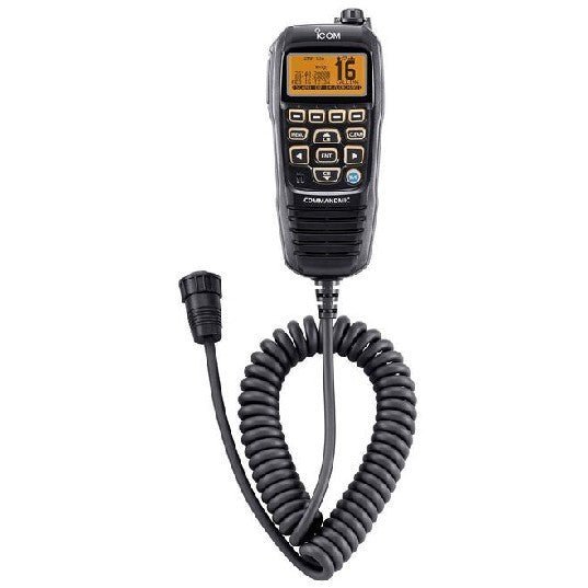 ICOM CommandMic IV Complete Remote-Control Option, YELLOW backlit LCD, in BLACK | HM195B 41 EXP - Clinch River Fishing USA