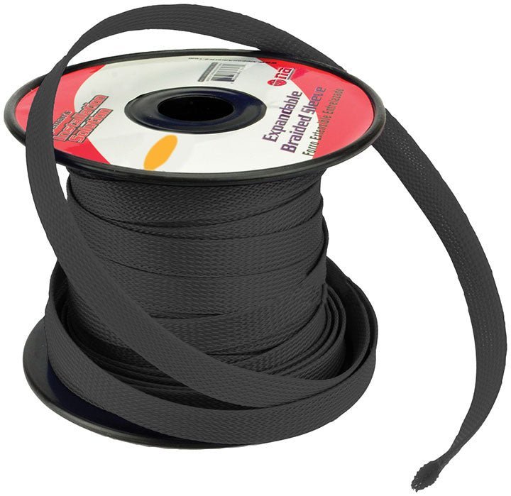 Installation Solution Expandable Braided Sleeve - Black (3/4" x 100 feet) - Clinch River Fishing USA