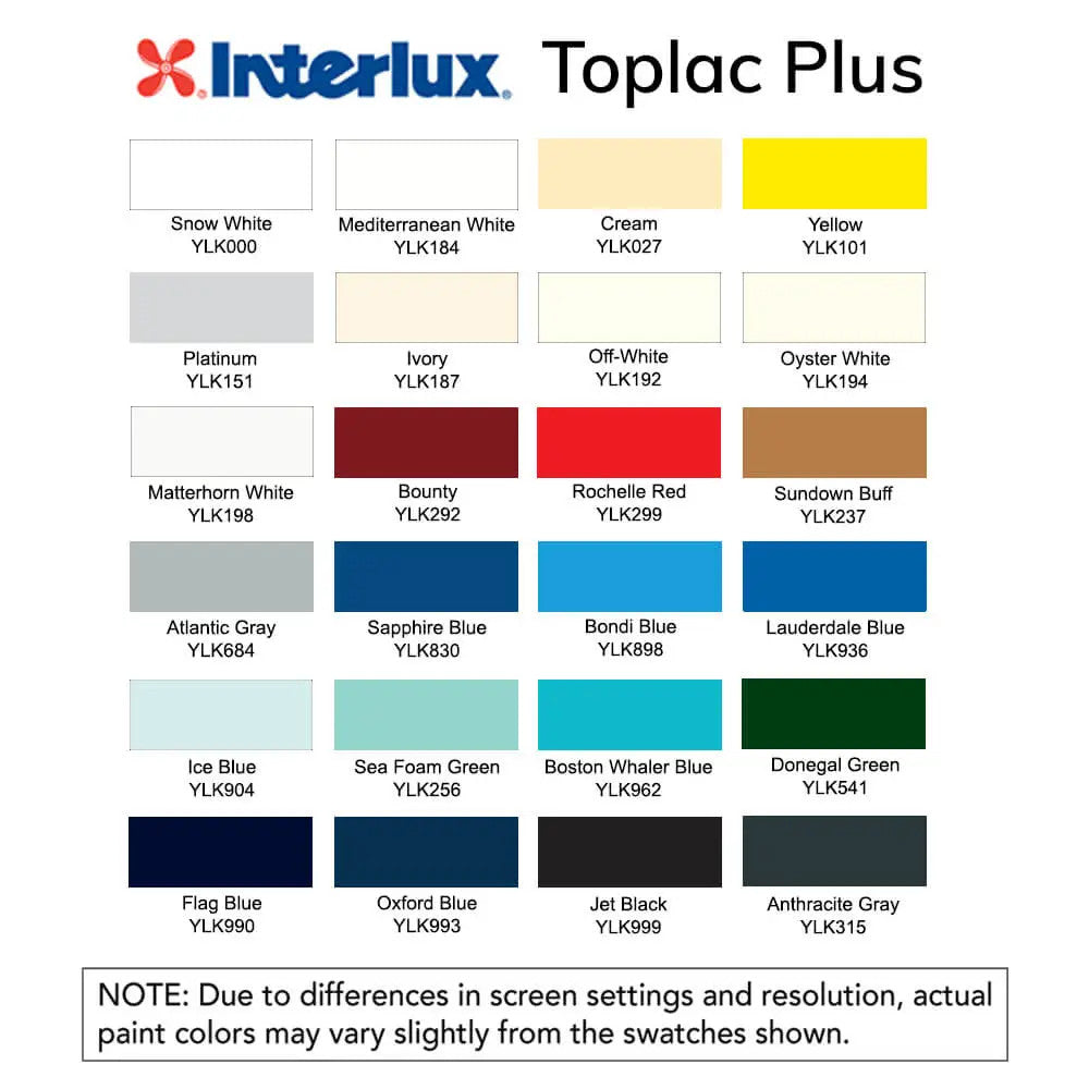 Interlux Paint TOPLAC PLUS OYSTER WHITE YLK194/1QTUS