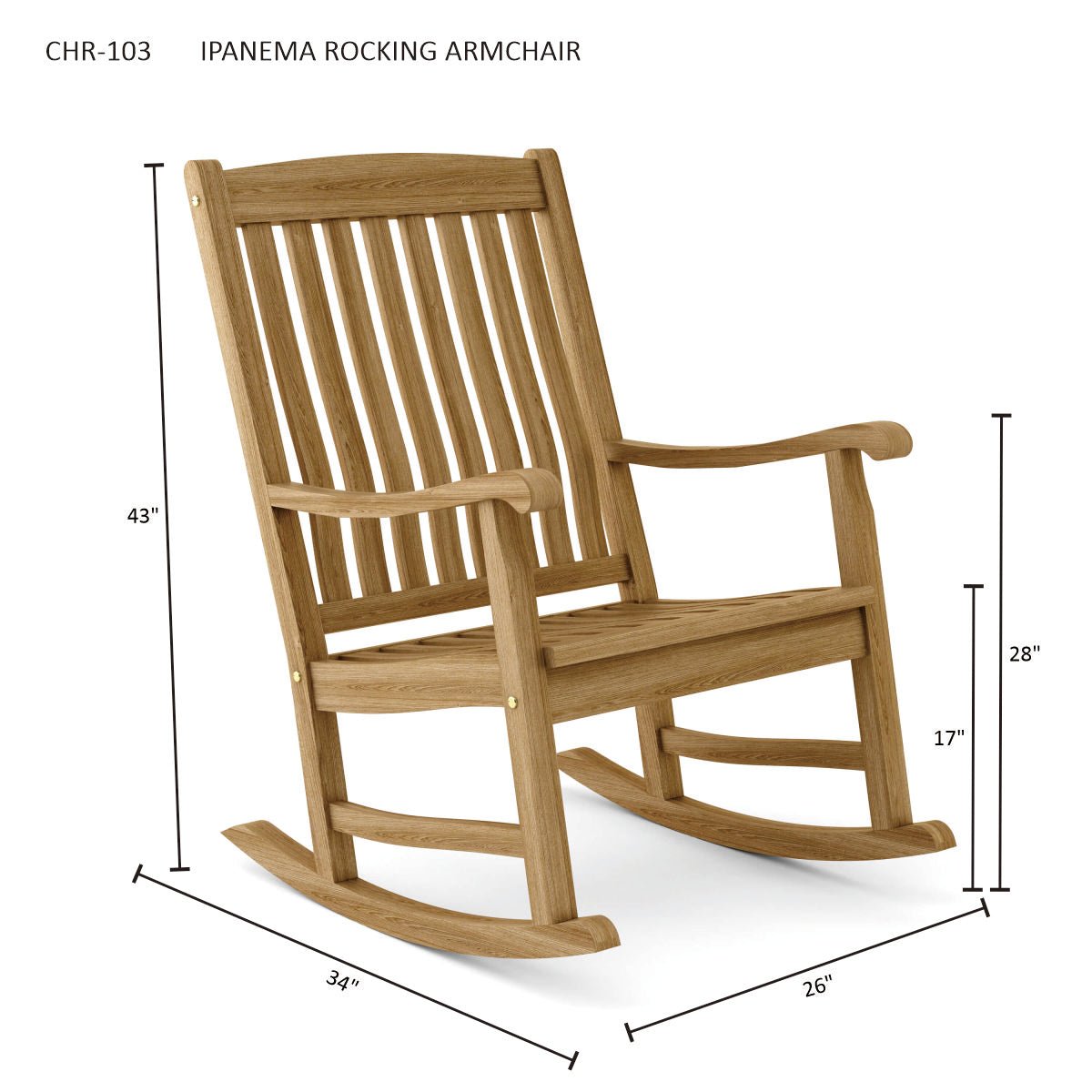 IPANEMA ROCKING ARMCHAIR - Clinch River Fishing USA