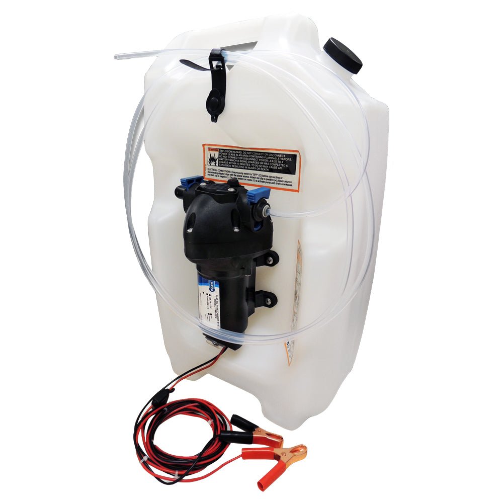 Jabsco Flat Tank Oil Changer System - 3 - 1/2 Gallon Tank - 12V - Clinch River Fishing USA