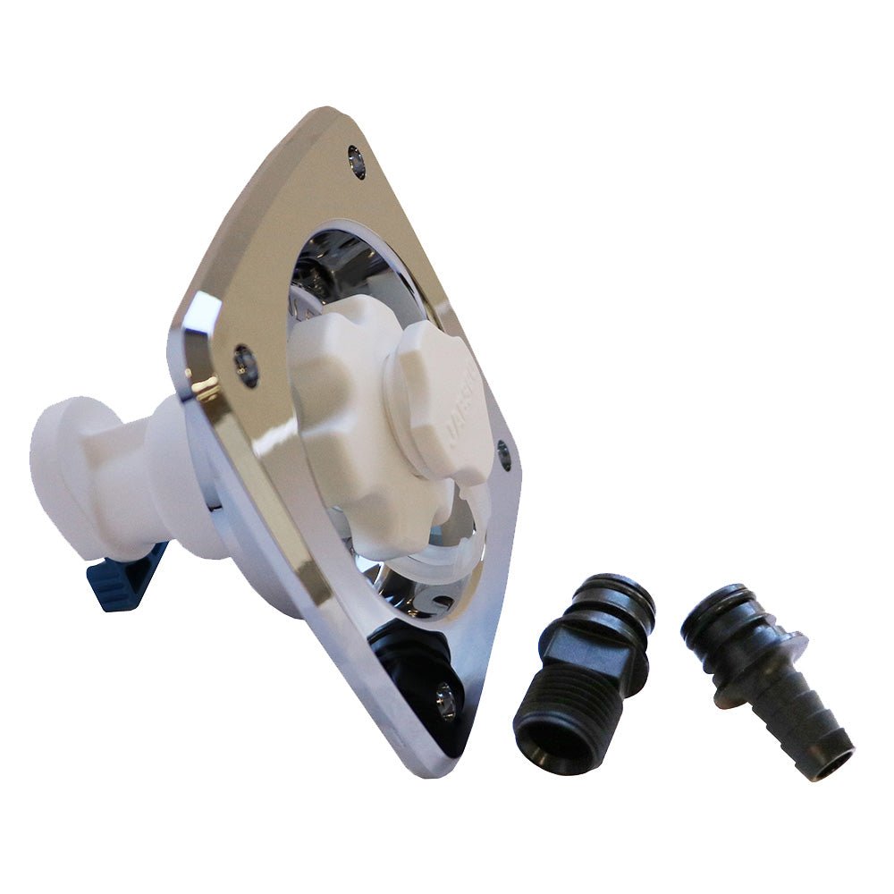 Jabsco Water Pressure Regulator - Flush Mount - Chrome - 45 psi - Clinch River Fishing USA