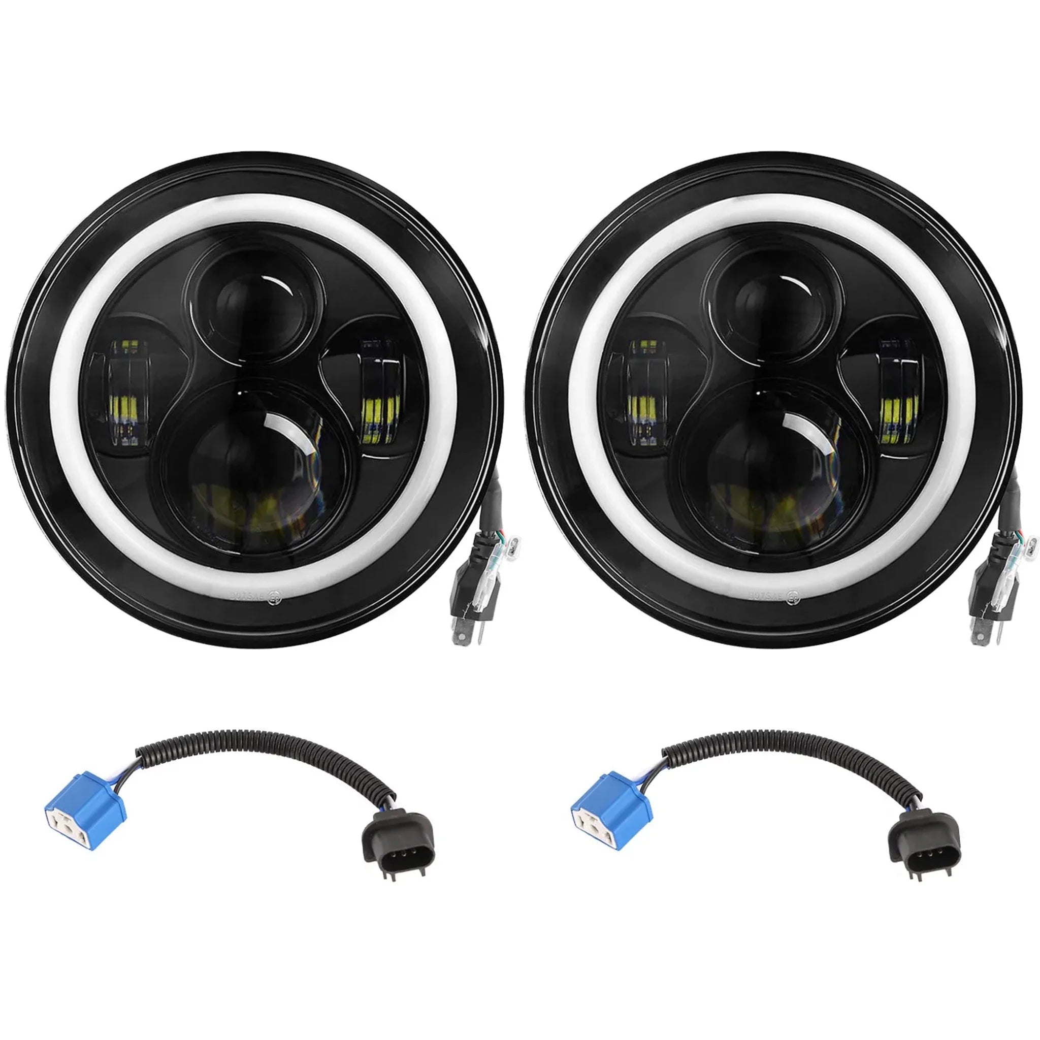 Jeep Wrangler 6000LM Round LED Headlight - Clinch River Fishing USA