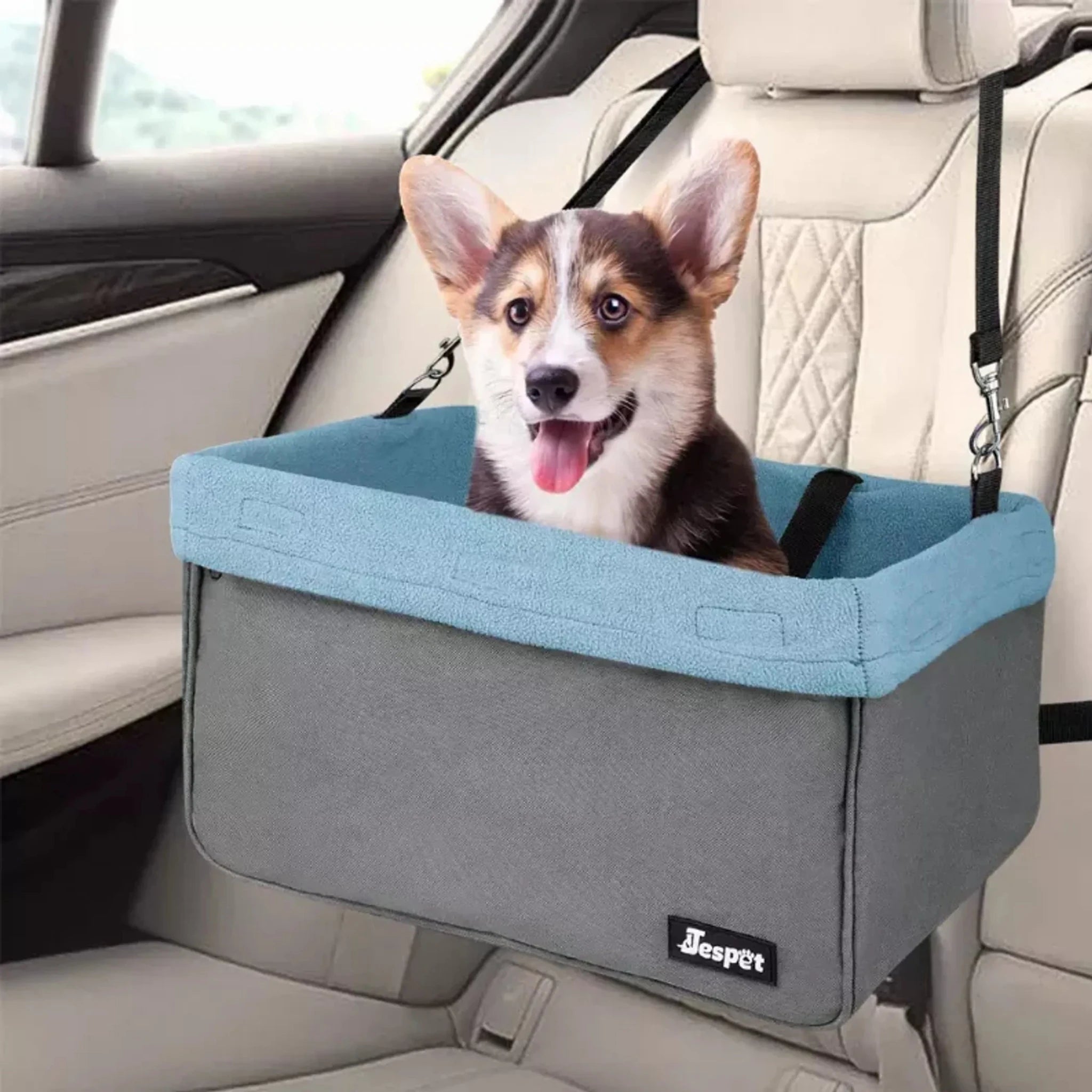 JESPET & GOOPAWS Dog Booster Seats for Cars, Portable Dog Car Seat Travel Carrier with Seat Belt for 24lbs Pets - Clinch River Fishing USA