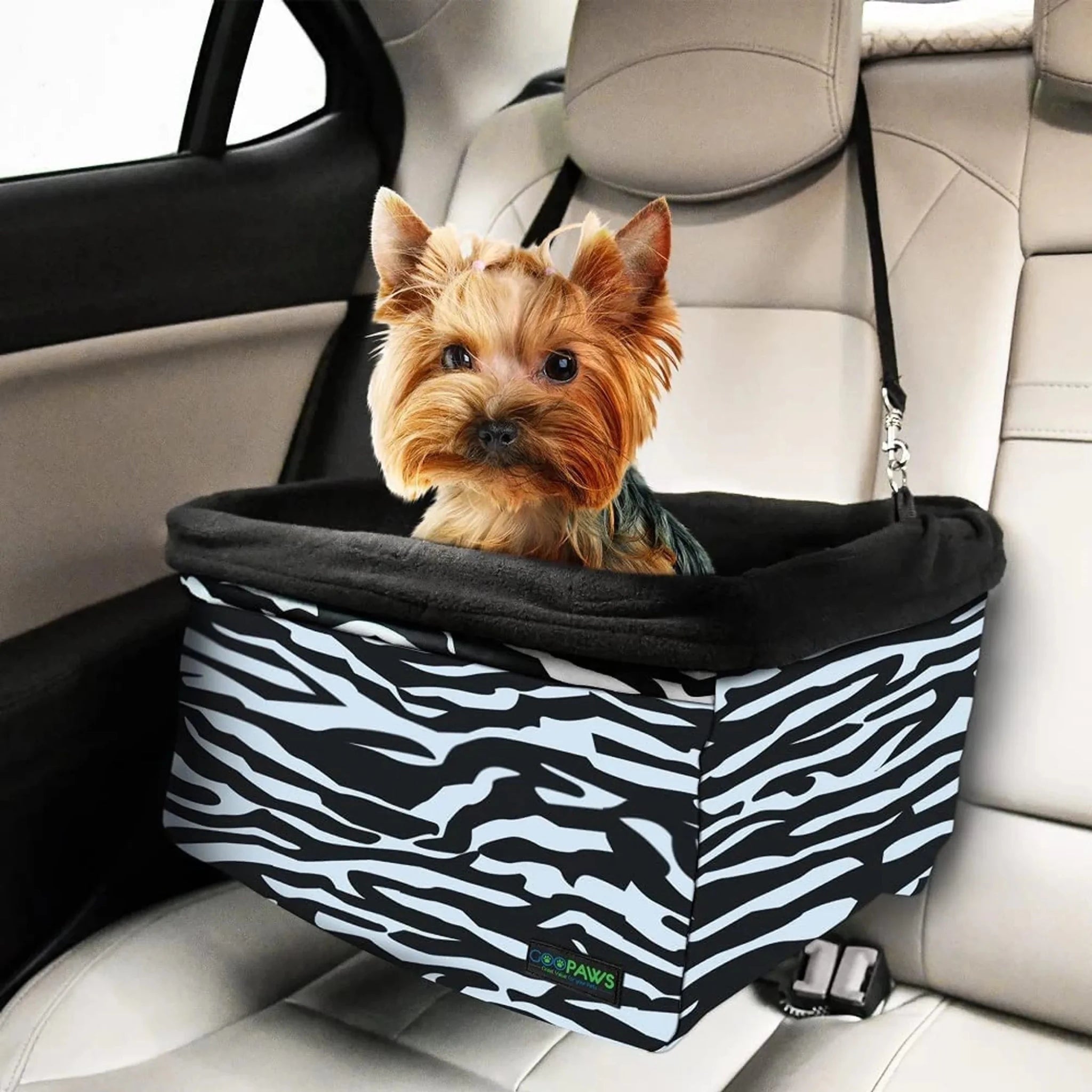 JESPET & GOOPAWS Dog Booster Seats for Cars, Portable Dog Car Seat Travel Carrier with Seat Belt for 24lbs Pets - Clinch River Fishing USA