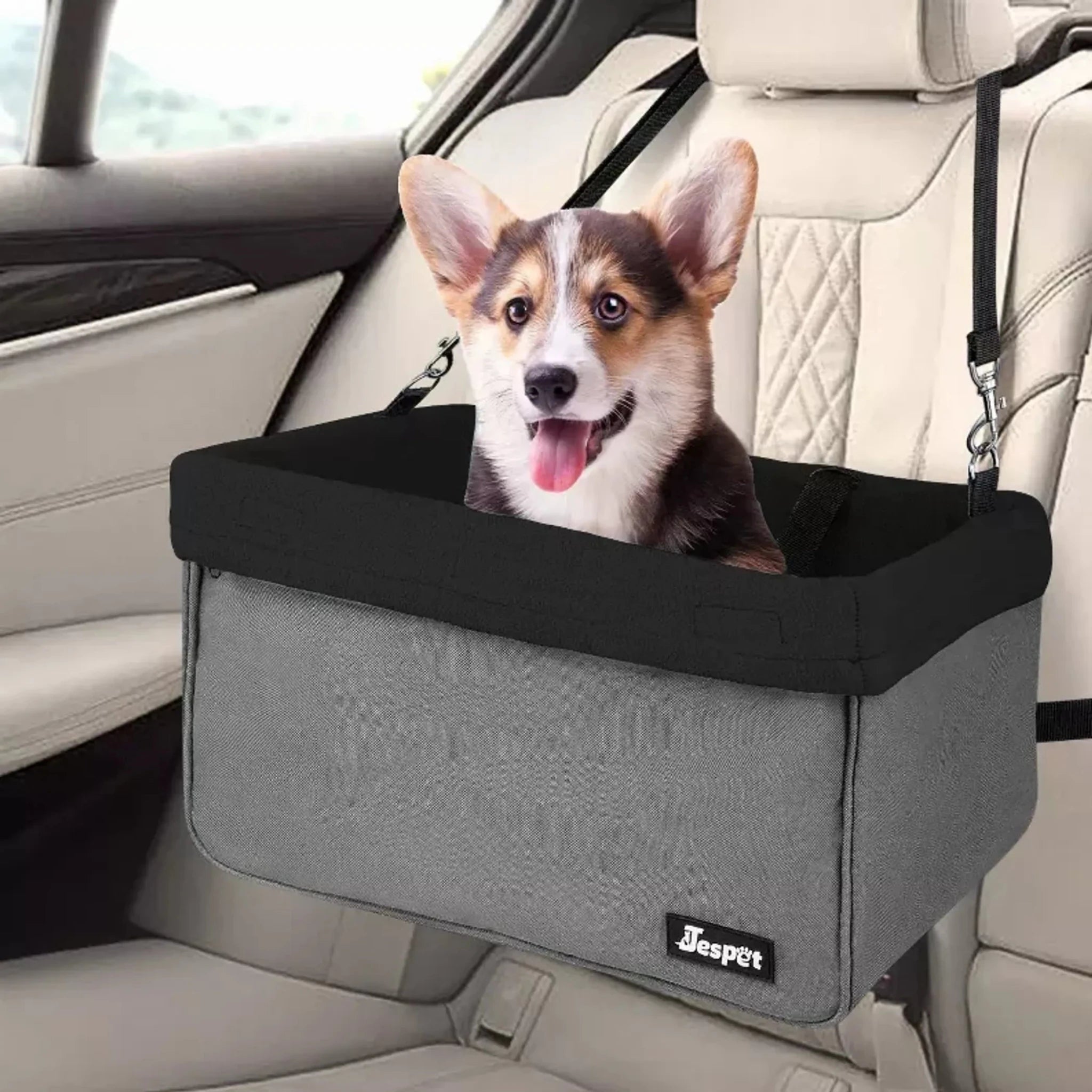 JESPET & GOOPAWS Dog Booster Seats for Cars, Portable Dog Car Seat Travel Carrier with Seat Belt for 24lbs Pets - Clinch River Fishing USA