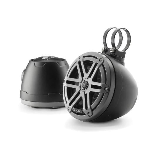 JL AUDIO M3-650VEX-MB-S-GM: 6.5" VEX Tower Speakers, Matte Black Enclosure, Gunmetal Sport Grille | 93401 | 010-03257-00 - Clinch River Fishing USA