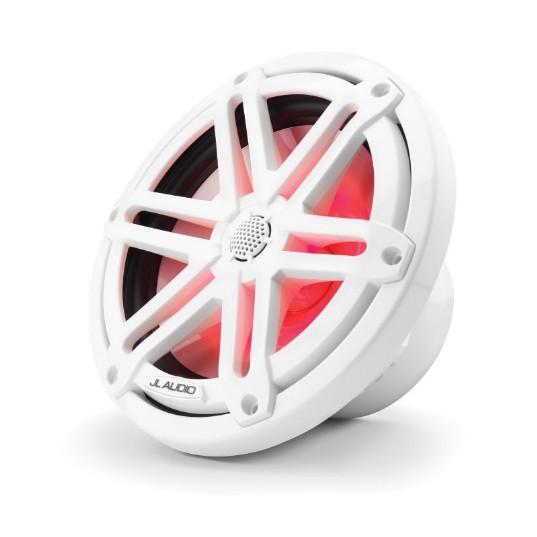 JL AUDIO M3-770X-S-GW-I: 7.7" Marine Speakers, Sport Grille, Gloss White, RGB LED, PAIR | 93523 | 010-03069-00 - Clinch River Fishing USA