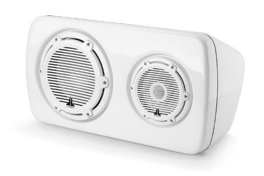JL AUDIO M6-103EWS-Gw-C-3Gw-R M6 3-Way, Full-Range Enclosed Speaker Sys., Gloss White, White Tweeter, Right-Side | 90198 *SALE - Clinch River Fishing USA