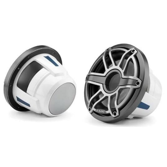 JL AUDIO M6-10W-S-GMTI-4: 10" Marine Subwoofer Driver, Grey Metallic Trim Ring, Titanium Sport Grille, 4O | 93646 | 010-03490-00 - Clinch River Fishing USA