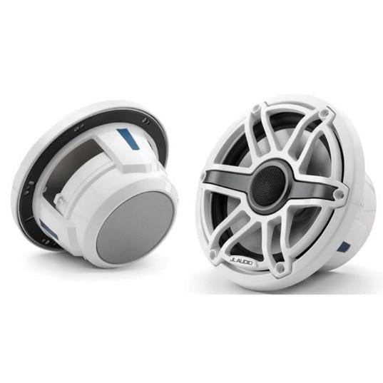 JL AUDIO M6-770X-S-GWGW: 7.7" Marine Speakers, Sport Grille, Gloss White Trim Ring, Gloss White Grille | 93601 | 010-03073-00 - Clinch River Fishing USA