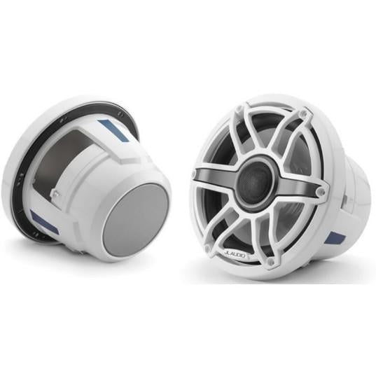 JL AUDIO M6-880X-S-GWGW: 8.8" Marine Speakers, Sport Grille, Gloss White Trim, Gloss White Grille | 93609 | 010-03078-00 - Clinch River Fishing USA