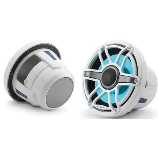 JL AUDIO M6-880X-S-GWGW-I: 8.8" Marine Speakers ,Gloss White Sport Grille & Trim, RGB LED | 93731 | 010-03095-00 - Clinch River Fishing USA