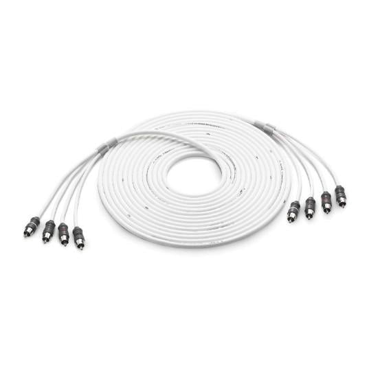 JL AUDIO XMD-WHTAIC4-25: RCA 4-Channel, 25 ft (7.62 m) Marine Audio Interconnect | 90442 | 010-13475-00 - Clinch River Fishing USA