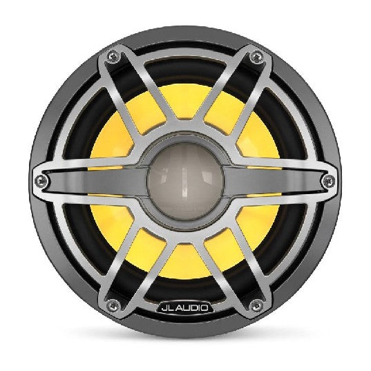 JL AUDIO M6-10W-S-GMTI-4: Marine Subwoofer 10" with LED and Titanium Sport Grille