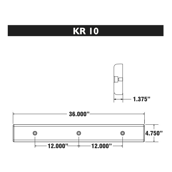 Dock Bumper Flat Cushion Rail-Black