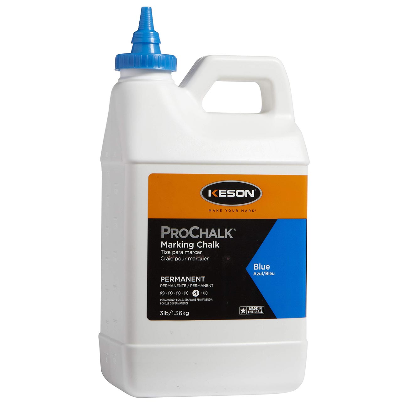 Keson ProChalk Permanent Waterproof Chalk Dye (3 lbs.) - Blue - Clinch River Fishing USA