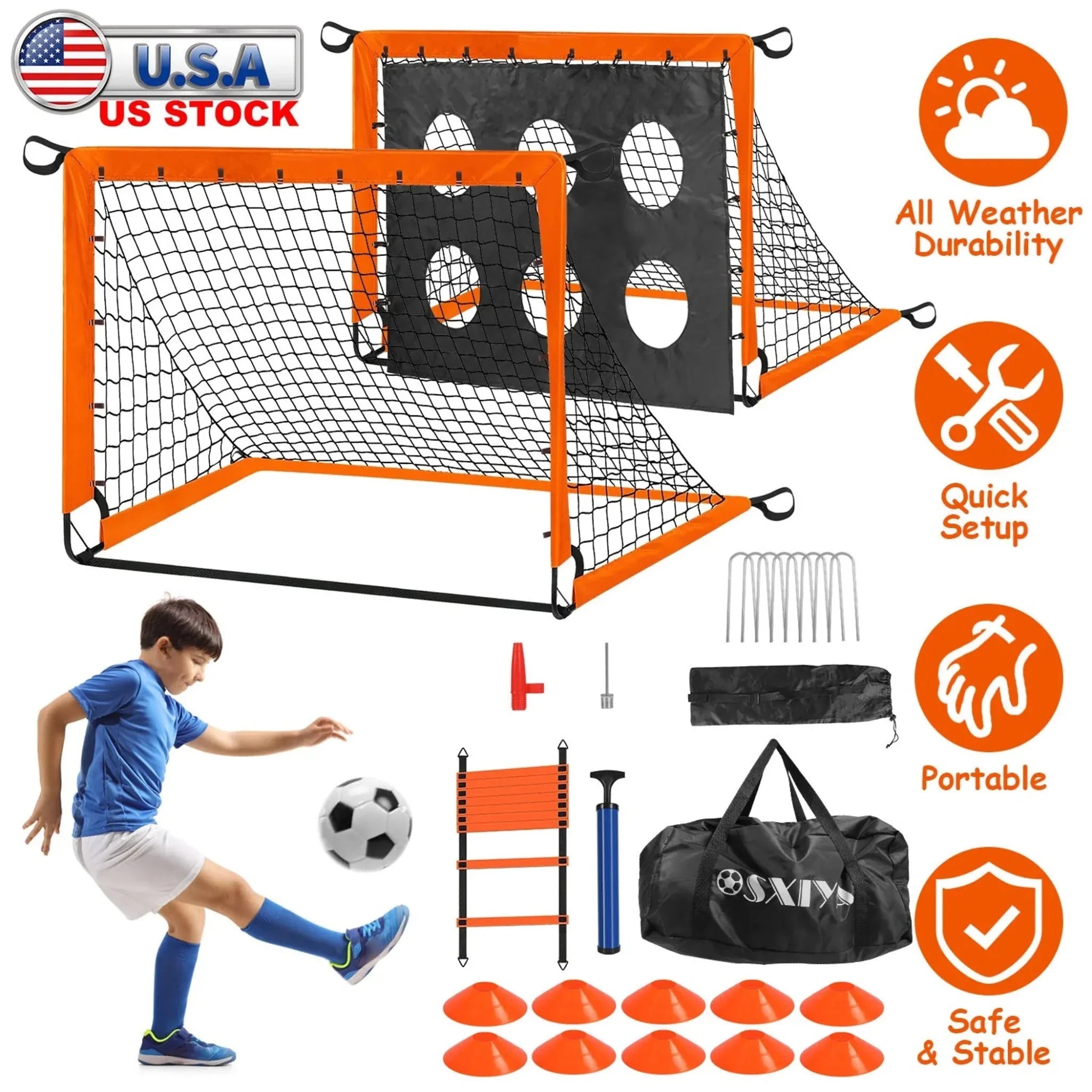 Kids Soccer Goals Set - Clinch River Fishing USA